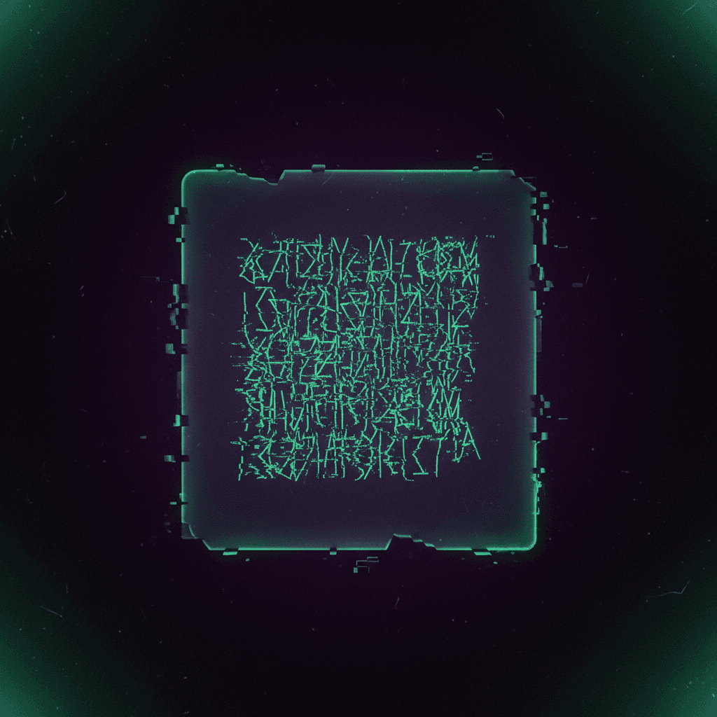 Glitchy corrupted zalgo text effect on a dark horror-style background